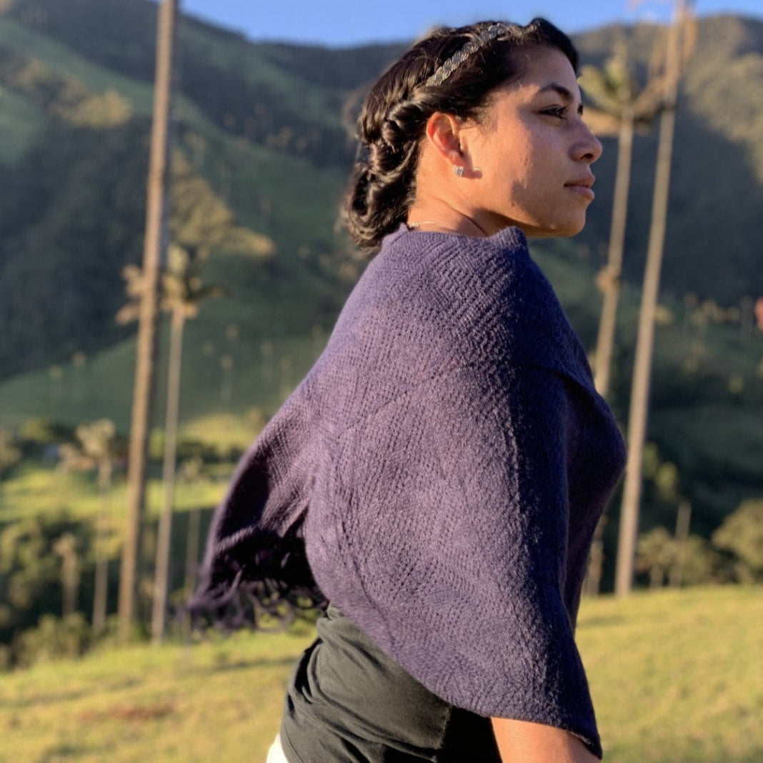 Cocora Blue Poncho