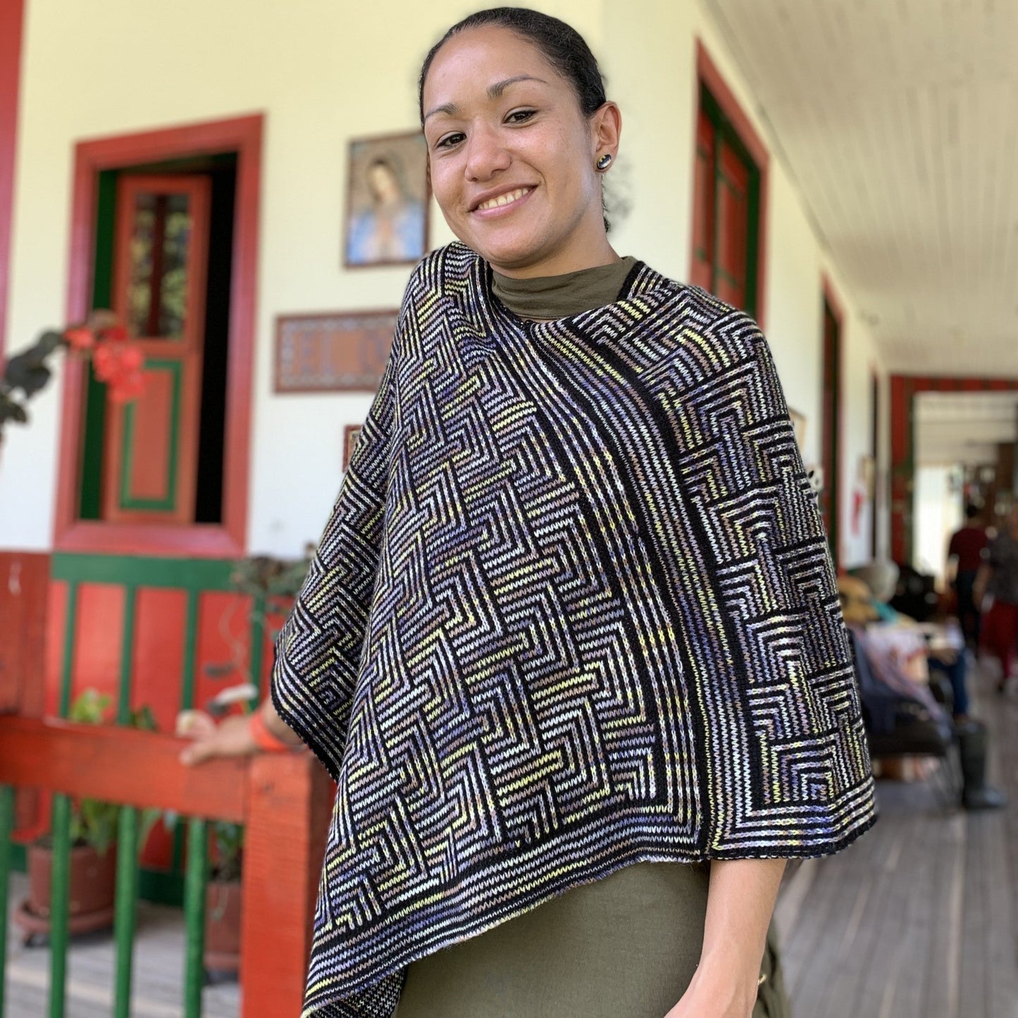Margaritha Gebreide Poncho