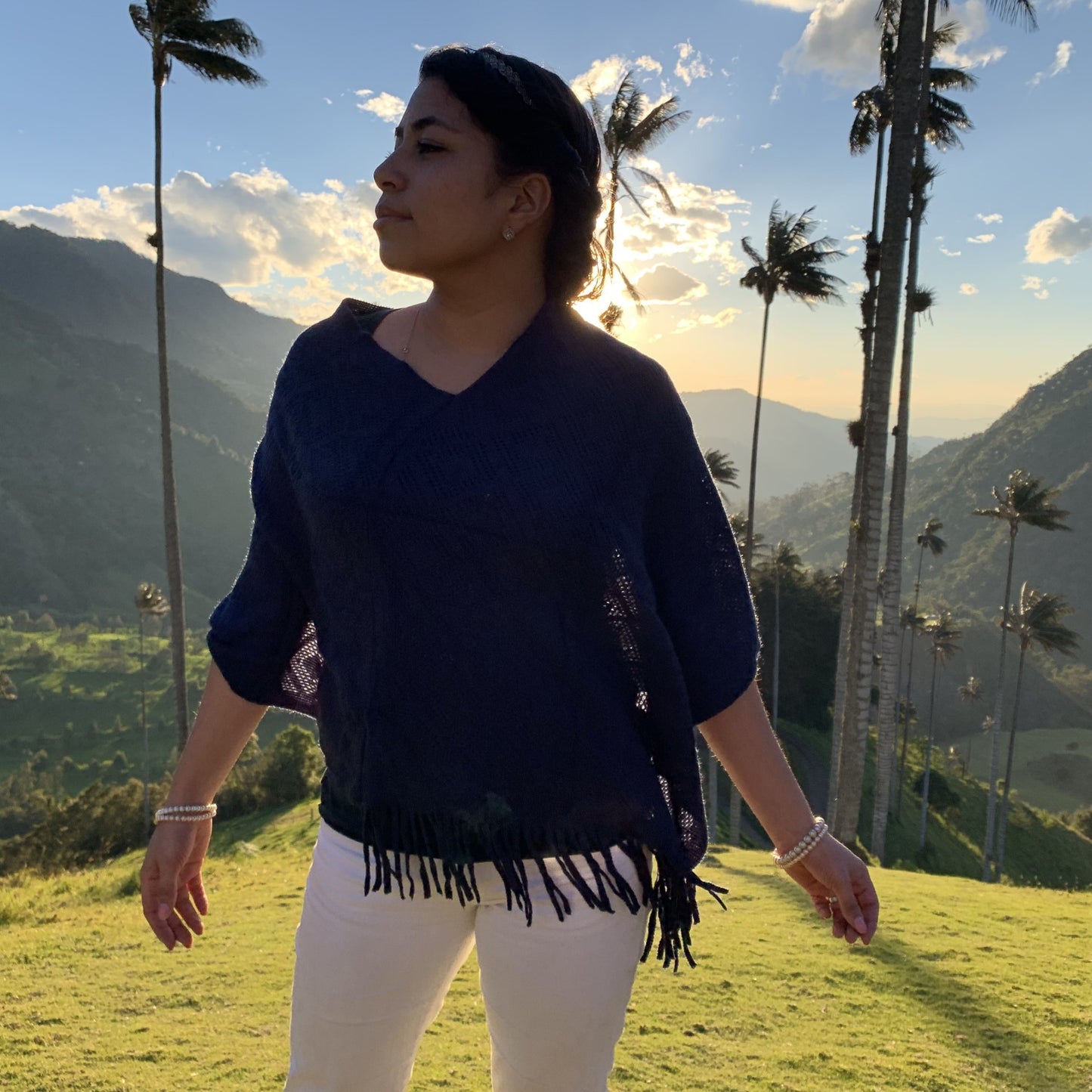 Cocora Blue Poncho