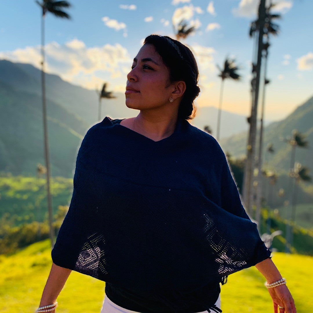Cocora Blue Poncho